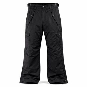 Vintage Parkside Cargo Pants L Black Nylon Utility Gorpcore Techwear Workwear